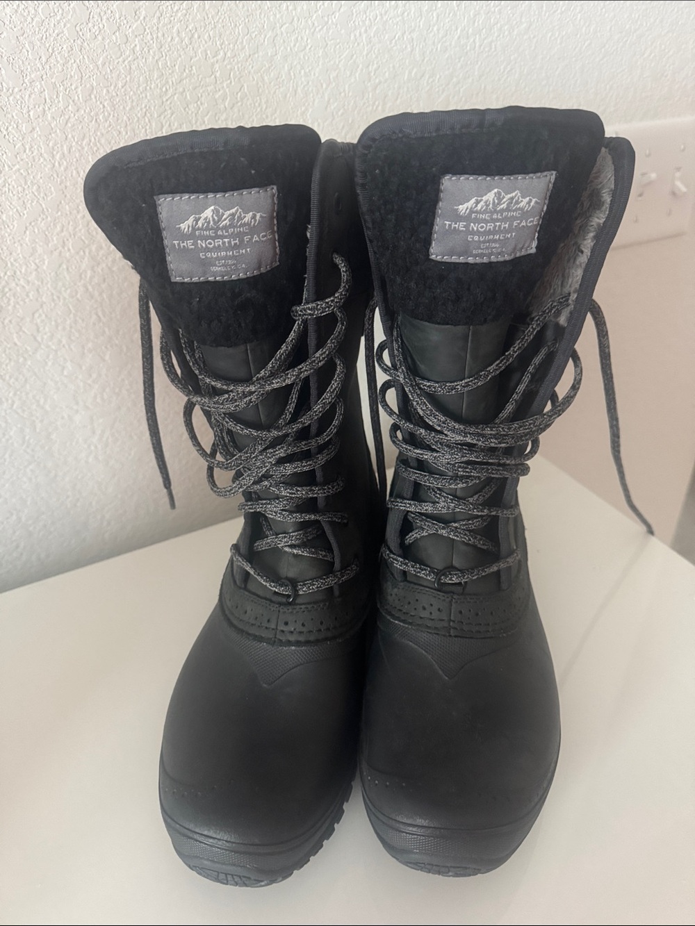 The North Face Women's Black Tall Insulated Lace-Up Winter Boots